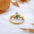 thumbnail image 7 of DBESTSTUDIOS 7X5 MM / 1.5 CT Kite Cut Emerald Wedding Ring Bridal Promise Gift Ring Cubic Zirconia Twig Stacking Ring, 7 of 7