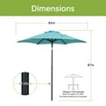 thumbnail image 2 of Mainstays Outdoor 7.5' Aqua Round Market Patio Umbrella, Push-up, 3-Angle Tilt, 2 of 6