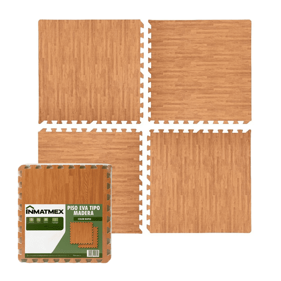 PISO PARA GIMNASIO TIPO MADERA COLOR MAPLE 4PZ INMATMEX