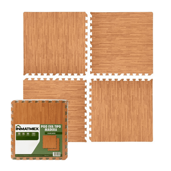 PISO PARA GIMNASIO TIPO MADERA COLOR MAPLE 4PZ INMATMEX