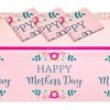3 Pack Happy Mother's Day Plastic Tablecloth, Rectangular Table Cover for Party Supplies Decorations, 54" x 108"