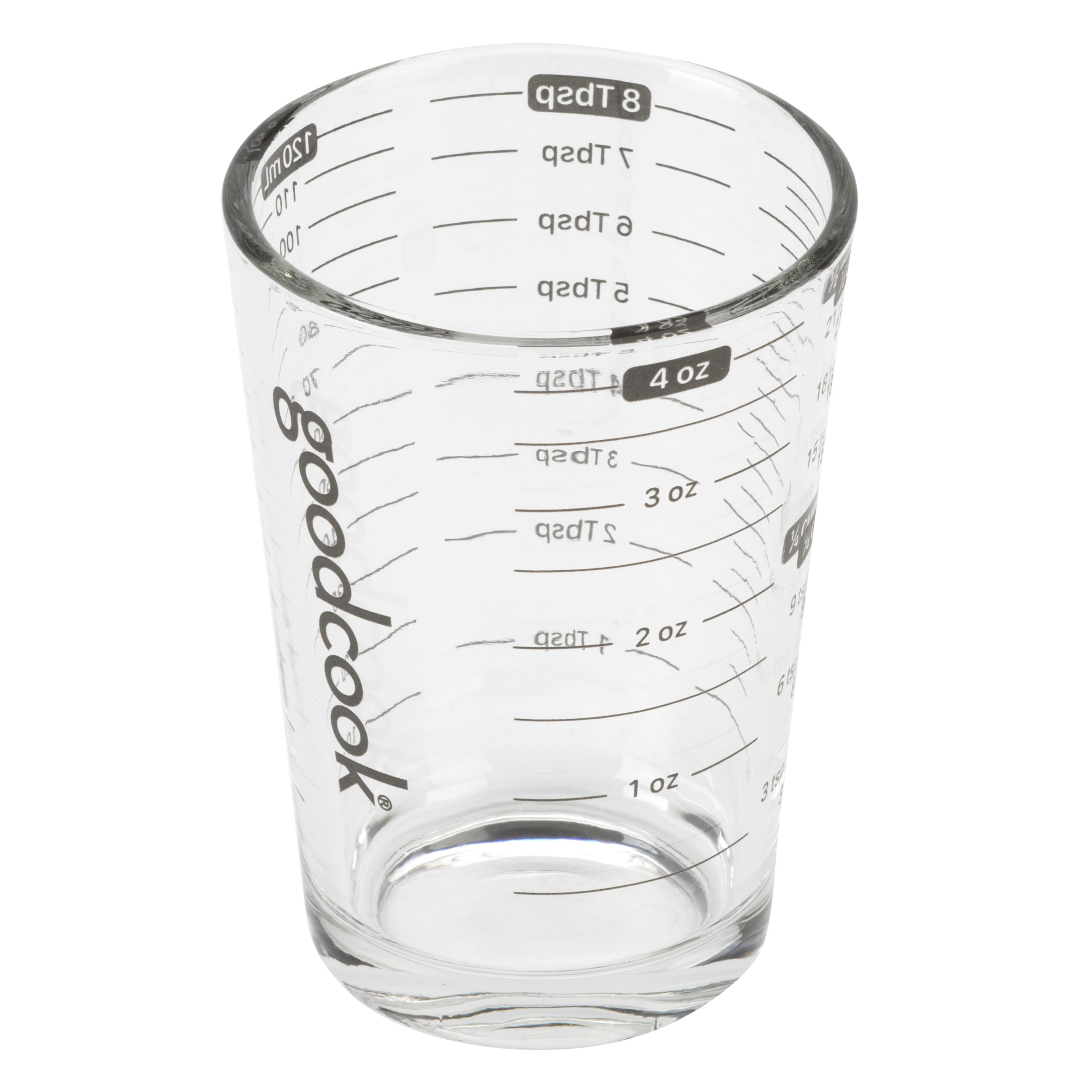 (3 pack) GoodCook 4 oz Liquid Measuring Glass with Clear Markings and Counter Display