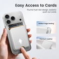 thumbnail image 4 of VIPQV Magnetic Phone Wallet, 3-Card Holder with RFID Blocking for iPhone 17/16/15/14/13/12,White, 4 of 5