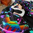 thumbnail image 4 of Castle Fairy Baseball Gamer Bedding Comforter Set,Abstract Splash Queen Bedding Sets, 4 of 8