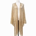thumbnail image 5 of Hesxuno Women Crochet Cardigans Long Sleeve Lightweight Baggy Maxi Cardigan Hollow Out Beach Boho Cover Up 2026 Breathable Comfy Coverup Gold Free Size, 5 of 6