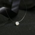 thumbnail image 3 of Collar de cristal brillante para mujer, colgante de circón transparente, línea de pesca Invisible, joyería de clavícula, Gargantilla, 3 of 4