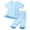 Blue, variant on Weebloom Baby Boys Summer Clothes Set Girls 2Pcs Short Sleeve Shirt Pants Cool Jammies Basic Daily for Holiday Beach Outfit Set 3-24 Months