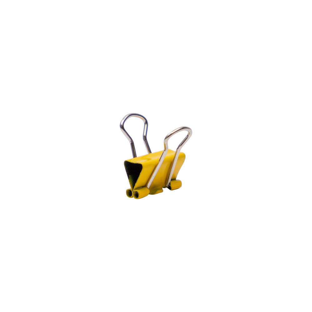 JAM Paper Colorful Binder Clips, Extra Small, 3/5 inch (15 mm), Yellow, 30/Pack