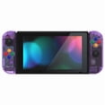 thumbnail image 6 of eXtremeRate Replacement Shell Buttons for Nintendo Switch, Crystal Clear Atomic Purple Custom Back Plate for Switch Console, Housing Case w/Colorful Buttons for Joycon Handheld, 6 of 9