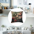 thumbnail image 5 of Fenyluxe Decoraive Throw Pillow Covers Boat Watercolor Begonia Digital Painting Old Flowers Nature Blue Bloom Blossom Clouds Grass Leaf Cushion Case for Sofa Couch, 2pcs White, 5 of 7