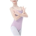 thumbnail image 2 of Teen Girls Ballet Leotards Size 3-14 One-Piece Sleeveless Rompers Toddler Kids Elegant Solid Stretchy Backless Dance Athletic Jumpsuits, 2 of 6