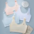 thumbnail image 6 of Bovxnpu Summer Girls Underwear, Cotton Training Bras for Girls, 4PC Girls Solid Color Soft Breathable Thin Style Student Bra Underwear 12 Years, 6 of 6