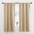 thumbnail image 6 of NICETOWN Biscotti Beige Blackout Curtains Rod Pocket Curtain Panels Thermal Insulated Drapes for Bedroom 34x84 inch 2 Panels, 6 of 8