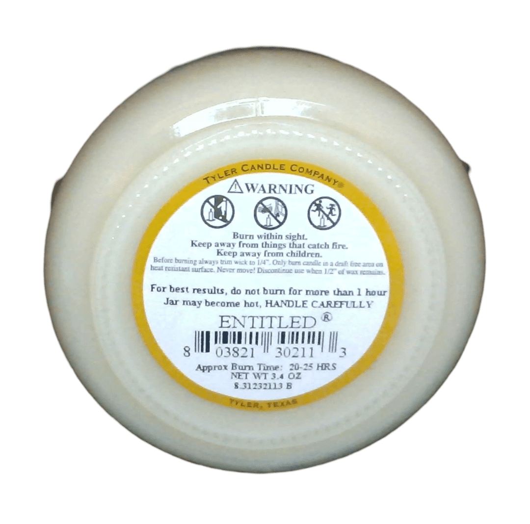 (3 pack) Tyler Candle Company - Entitled - 3.4oz jar candle - with Tyler matches