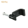 thumbnail image 3 of Unique Bargains Cable Clips with Steel Nail, 100Pack 14mm/0.55' Plastic Cable Wire Clips, Ethernet Cable Clips Nail in Cable Clips, 3 of 6