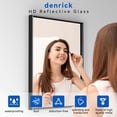 thumbnail image 2 of DENRICK 16x20 inch Black Frame Mirror, Wall Bathroom Vanity Mirror, Modern Rectangular Round Corner Matte Frame (Horizontal/Vertical), 2 of 7