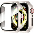 thumbnail image 1 of KOMI 2-Pack for Apple Watch Series 9/8/7/6/5/4/Series SE/SE 2 41mm All-around Screen Protector Case, Tempered Glass Screen Protector Case Ultra-thin for iWatch 41mm Protection Cover -Starlight, 1 of 5