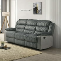 ACME Lesley Motion Sofa in Gray Corduroy & Velvet