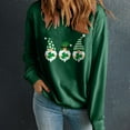 thumbnail image 3 of Charella Sweatshirts for Women St Patricks Day Decorations Long Sleeve Crewneck Tops 2024 Trendy T-shirt,Green,XL, 3 of 5
