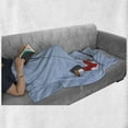 thumbnail image 6 of Dachshund Soft Flannel Fleece Throw Blanket, Woman with High Heels and Skirt Walk Her Clothes Dog, Cozy Plush for Indoor and Outdoor Use, 50" x 60", Multicolor, by Ambesonne, 6 of 6