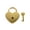 Gold, variant on Godderr Love Heart-Shaped Lock Vintage Alloy Key Love Heart Padlock Trolley Lock 2x1inch