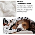 thumbnail image 5 of Halloween Doodle Blanket - Soft Cozy Fleece Throw Blanket, 40"x50", Black and White Spooky Skulls and Pumpkins Design, Perfect for Halloween Decor and Gifts, Fun for Kids and Adults, 5 of 6