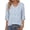 A-BlueWhite-Stripe, variant on V Neck Tops for Women 3/4 Length Sleeve Women Tops Casual Dressy Women Blouses Trendy Tunic Tops