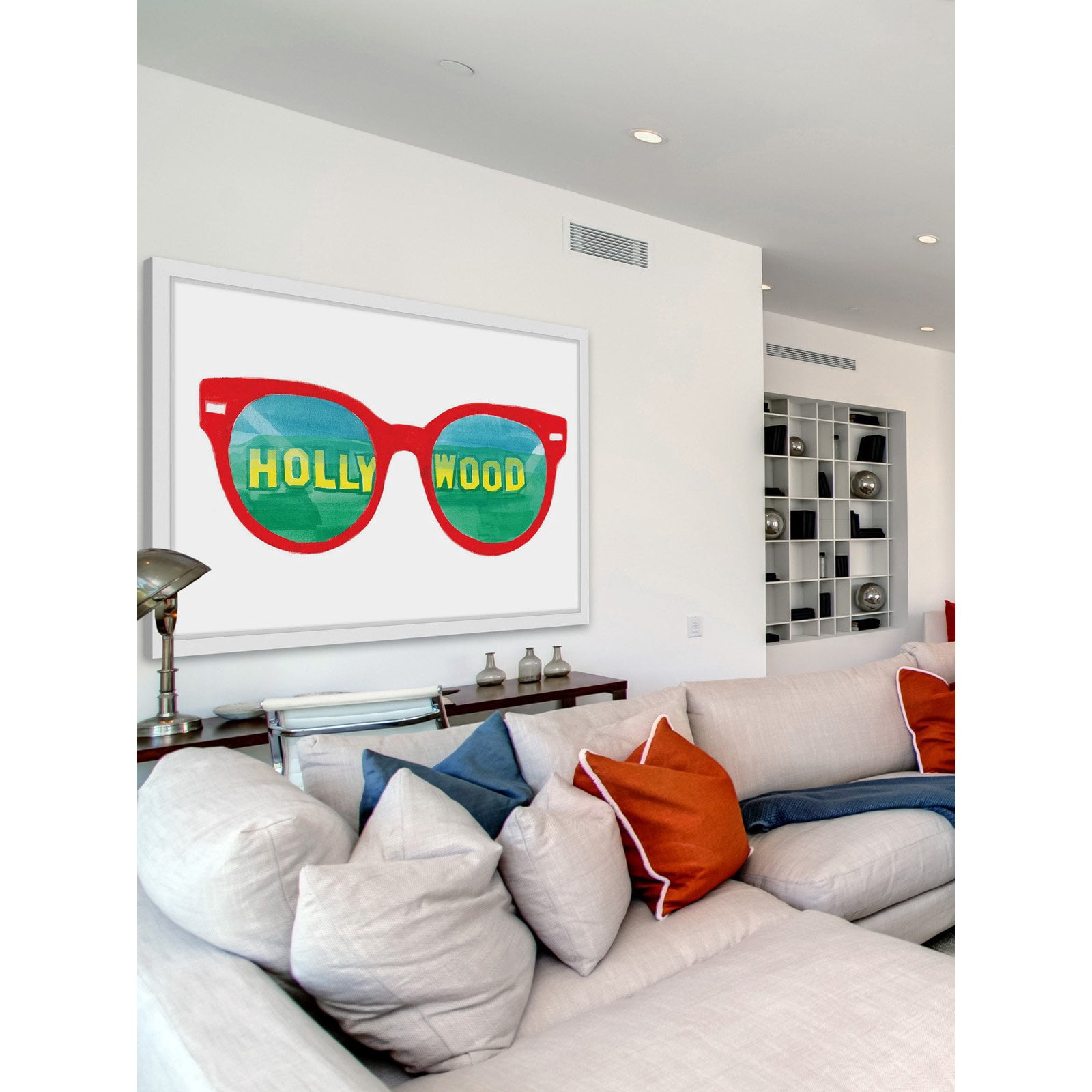 Marmont Hill "Hollywood Glasses" by Molly Rosner Framed Painting Print