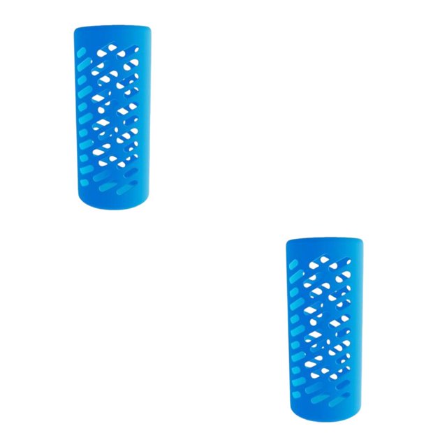 Inteprter Protector de cubierta de silicona Portabotellas profesional Cubiertas de envoltura Tapas de color sólido Reemplazo para 18-32-40oz Azul M Azul METRO 2piezas Inteprter CBP448697