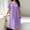Purple, variant on NominalSnug Womens Nightgown Scalloped Neck Short Sleeve Loose Midi Sleep Dress Loungewear