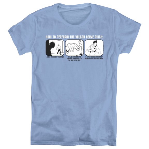 St:Original Vulcan Nerve Pinch Women's T-Shirt Carolina Blue
