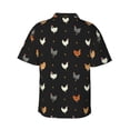 thumbnail image 3 of Balery Funny Chicken Print Men's Hawaiian Shirts Short Sleeve Beach Shirt Relaxed Fit Vacation Button Down Shirts-Small, 3 of 9