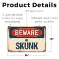 thumbnail image 4 of Skunk (3 Pack) Large Plastic Street Sign Crossing Sign Warning Sign Vintage Rustic Beware Warning Xing Animal Wildlife Funny Nature Rustic Forest Outdoors Decor Cute Pet Unique Smell, 4 of 9