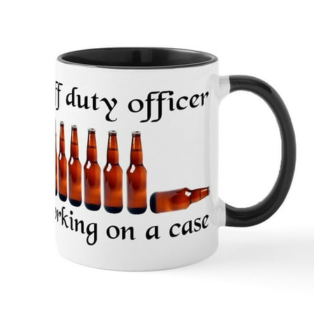 

CafePress - Off Duty Officer Working On A Mug - 11 oz Ceramic Mug - Novelty Coffee Tea Cup