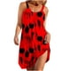 thumbnail image 1 of Vestido informal sin mangas con tirantes para mujer, cuello en V, verano, estampado de Halloween, fiesta Fridja  hj6121, 1 of 5