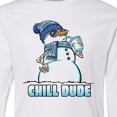thumbnail image 4 of Inktastic Chill Dude Winter Snowman Long Sleeve Youth T-Shirt, 4 of 5