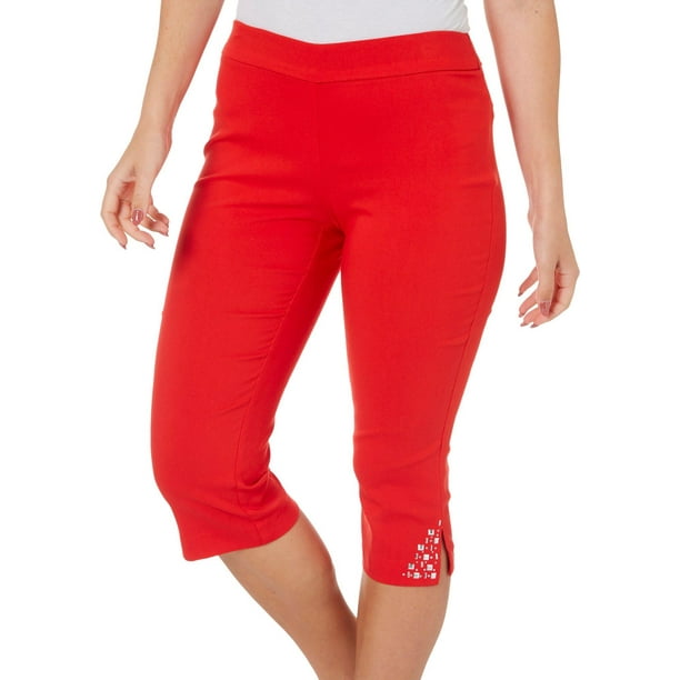 womens petite pull on capris