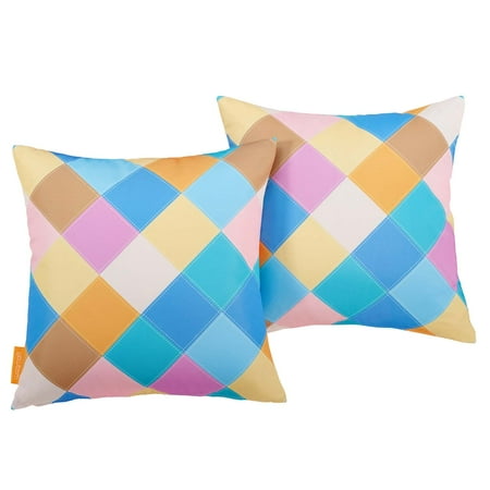 Contemporary Garden Furniture Dubai Modern Contemporary Urban Design Outdoor Patio Balcony Garden Furniture Pillow Throw, Set of Two, Fabric, Multi Color ()