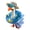 Blue, variant on Summer Desk Goose Outfits Set for 7 Inch Mini Goose, Hawaiian Costume with Straw Hat, Sunglasses & Swim Ring, Cute Geese Clothes Accessories for Office Home Party Table Decor