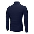 thumbnail image 4 of Men's Ribbed Turtleneck Sweater Casual Basic Long Sleeve Knitted Pullover Sweater Navy 2XL, 4 of 4