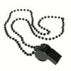 US Toy Whistle Bead Party Noise Maker 32 in Necklaces, 12 CT, Black