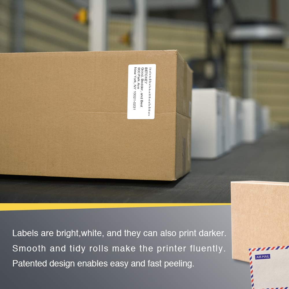 3" x 1.5" (76 mm x 38 mm) Barcode Shipping & Address Labels Compatible with Zebra & Rollo Label Printer,Premium Adhesive & Perforated [10 Rolls, 9500 Labels]