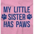 thumbnail image 2 of Little Sister Has Paws Cute Dog Pet Romper Boys or Girls Infant Baby Brisco Brands 6M, 2 of 6