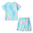 thumbnail image 5 of Tiijoy Toddler Girls Athletic Outfits Tie Dyed Short Sleeve Tshirt Shorts Set, Sizes 2-3, 5 of 5