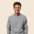 thumbnail image 4 of Dalix Taco Embroidered Fleece Crewneck Long Sleeve Sweatshirt Mens in Athletic Heather S Small, 4 of 5