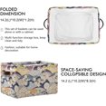 thumbnail image 2 of GZHJMY Japanese Kimono Pattern Foldable Canvas Storage Bin, Sturdy Fabric Storage Basket with Handles, Storage Cube Box for Organizing Shelf Nursery Toy Closet 1PCS#176, 2 of 7