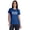 Blue, variant on scoop-neck Proudly Vaccinated Funny Tee Pro-Vaccine T-shirt For Womens