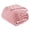 Pink, variant on Exclusivo Mezcla Large Flannel Fleece Throw Blanket, Jacquard Weave Leaves Pattern (50" x 70", Pink)