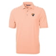thumbnail image 2 of Men's Cutter & Buck Orange Illinois Fighting Illini Throwback Logo Virtue Eco Pique Stripe Recycled Polo, 2 of 3