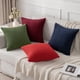 thumbnail image 5 of Nvzi Juego de 2 fundas de almohada decorativas de pana suave, estilo bohemio, a rayas, para decoración del hogar, estilo rústico, 45,7 x 45,7 cm, color gris claro, 5 of 5